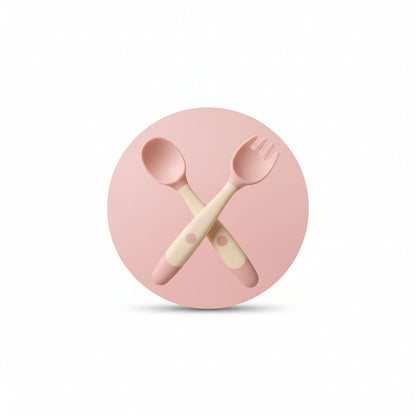 Couvert bébé flexible 6/24 mois| Silicone Sécurisé